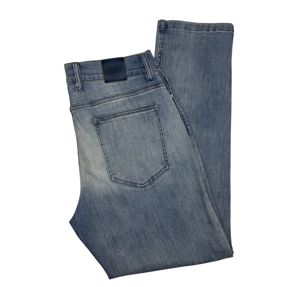 Mugsy Rusties Jeans Slim Straight‎ Stretch Mens 32x30 (32x29) Light Wash  Modern